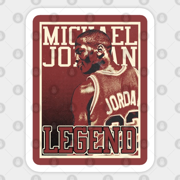 Retro Michael Jordan Sticker by mia_me